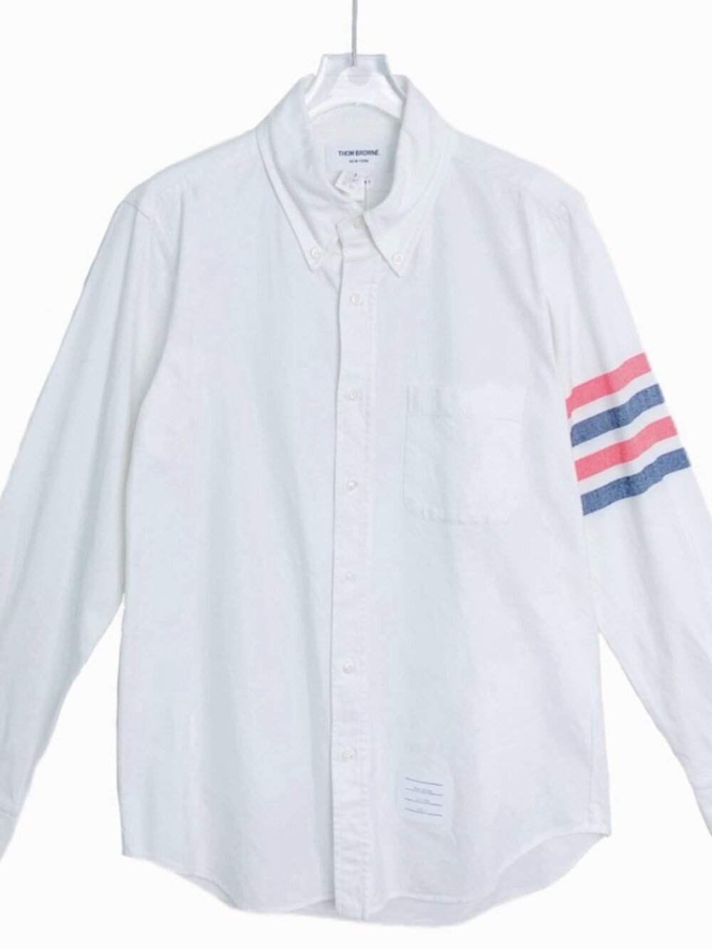 H32463 THOM BROWNE white single-breasted long-sleeved shirt 2 M size